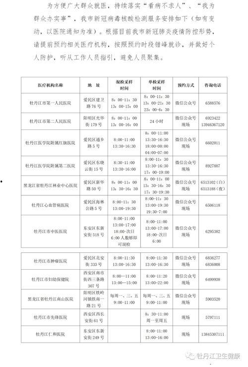 牡丹江核酸最新爆料,揭秘疫情下的检测真相